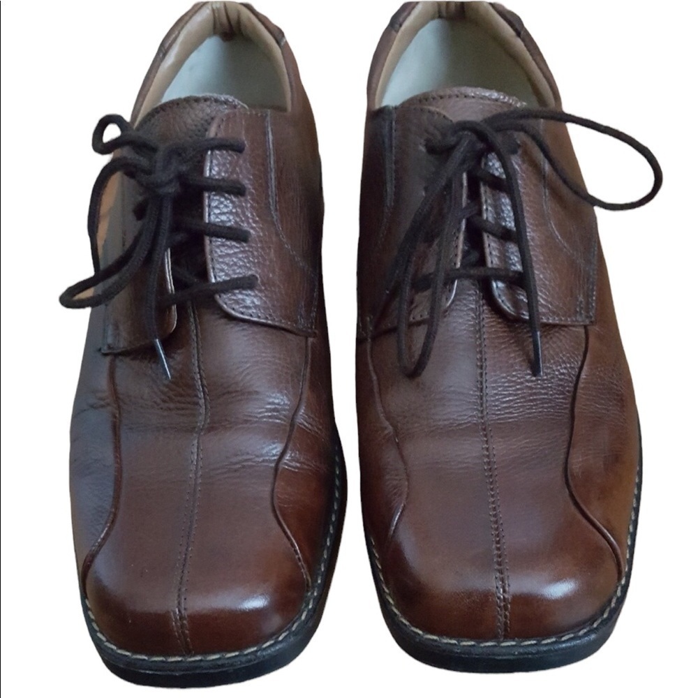 BASS Lex Mens Brown Soft Leather Lace Up Shoes Size 10.5